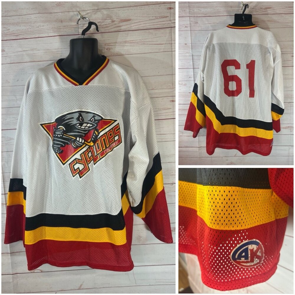 Vintage Bauer Cincinnati Cyclones Men's Size XXL IHL Hockey Jersey #61